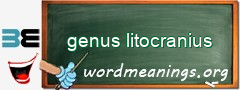 WordMeaning blackboard for genus litocranius